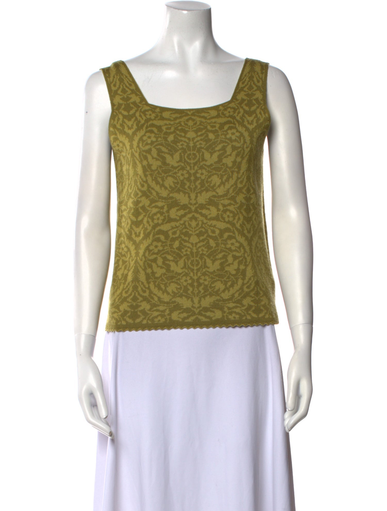 Oleana Wool Square Neckline Top