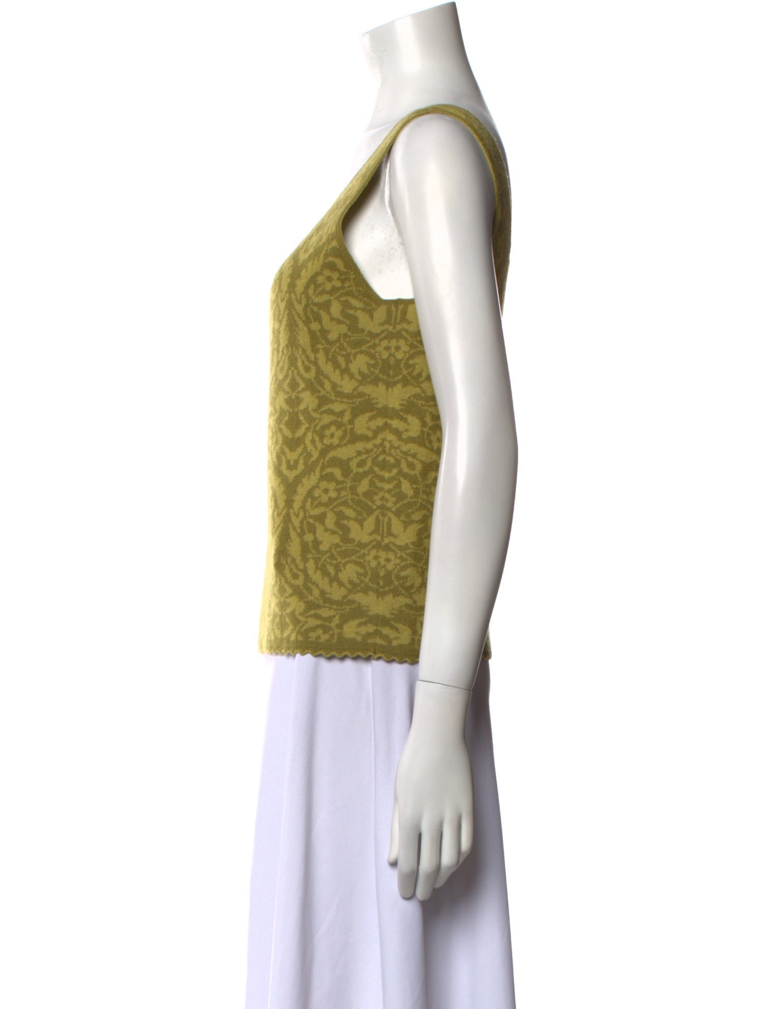 Oleana Wool Square Neckline Top
