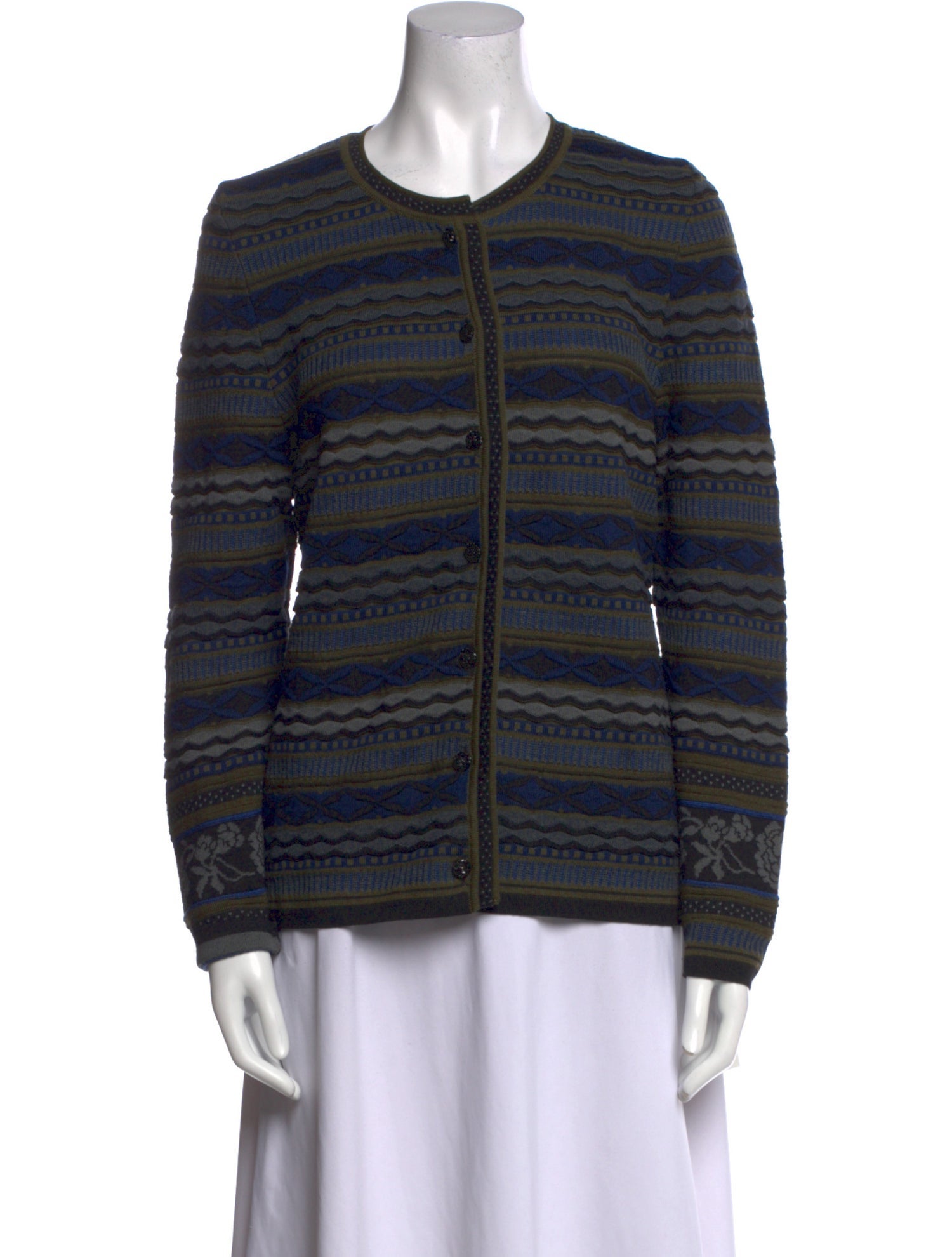 Oleana Merino Wool Striped Sweater