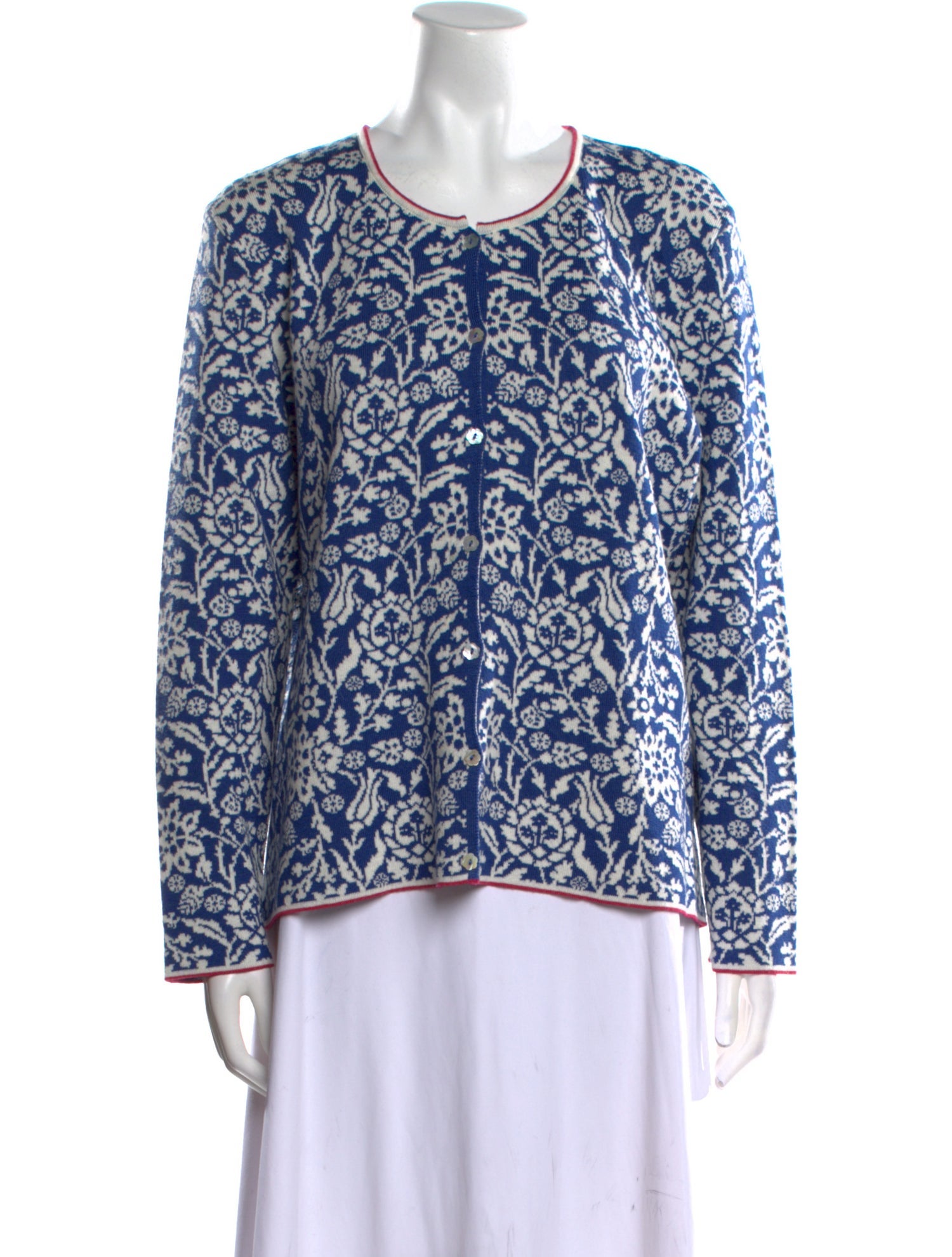 Oleana Wool Printed Sweater