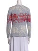 Oleana Merino Wool Floral Print Sweater