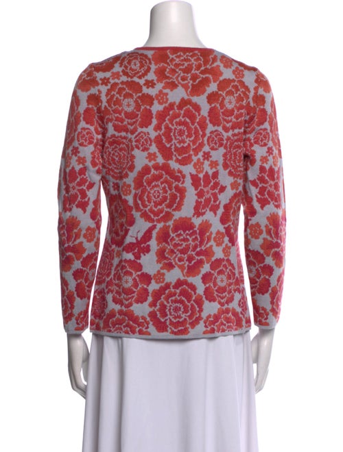Oleana Merino Wool Printed Sweater