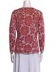 Oleana Merino Wool Printed Sweater