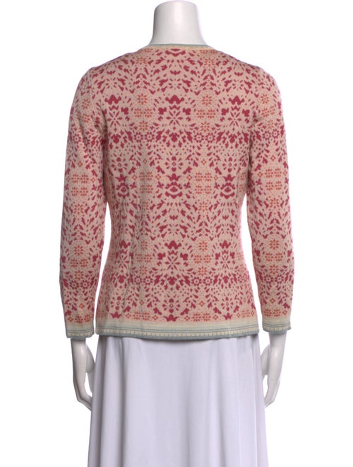 Oleana Merino Wool Printed Sweater