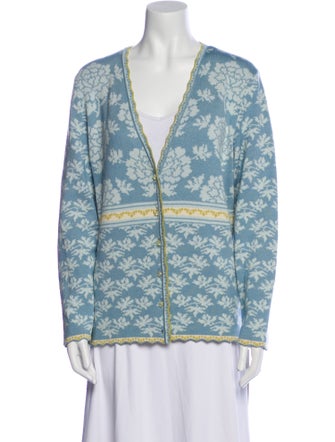 Oleana Wool Floral Print Sweater