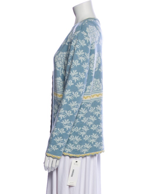Oleana Wool Floral Print Sweater
