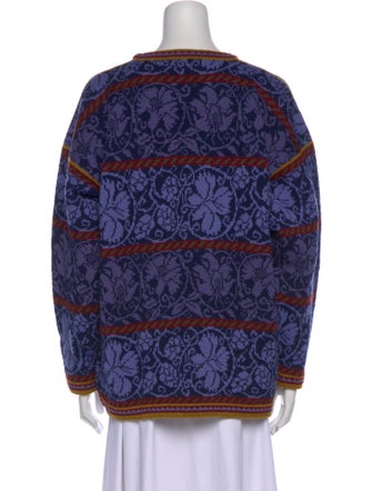 Oleana Wool Printed Sweater