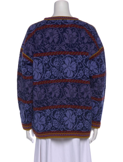Oleana Wool Printed Sweater