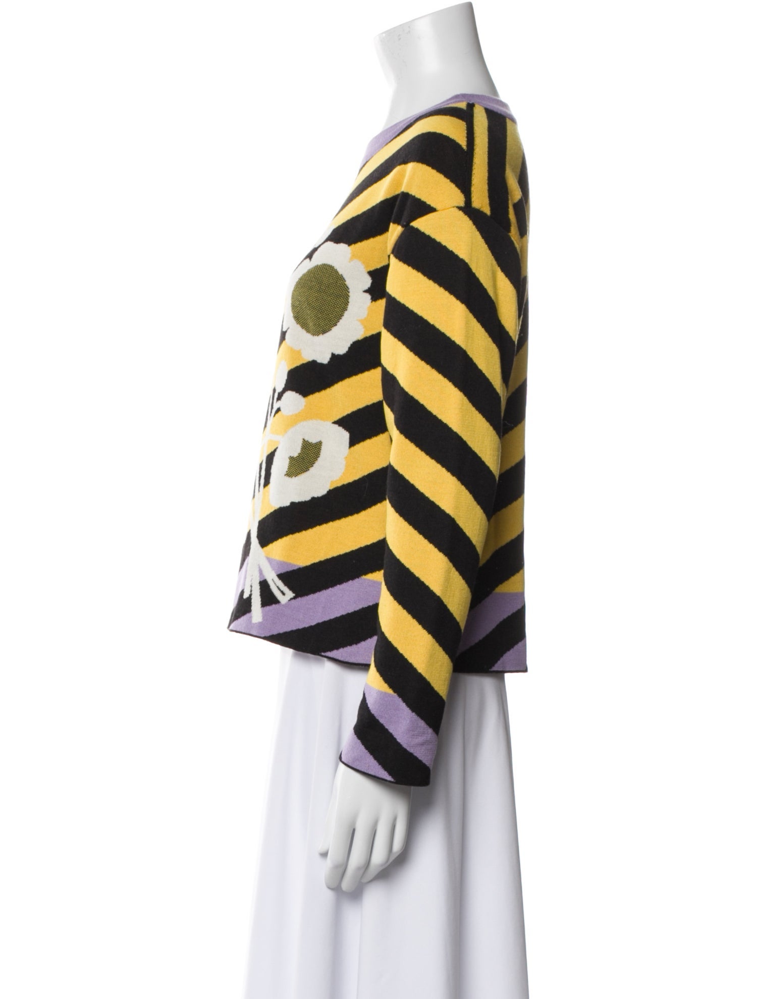 Oleana Merino Wool Striped Sweater