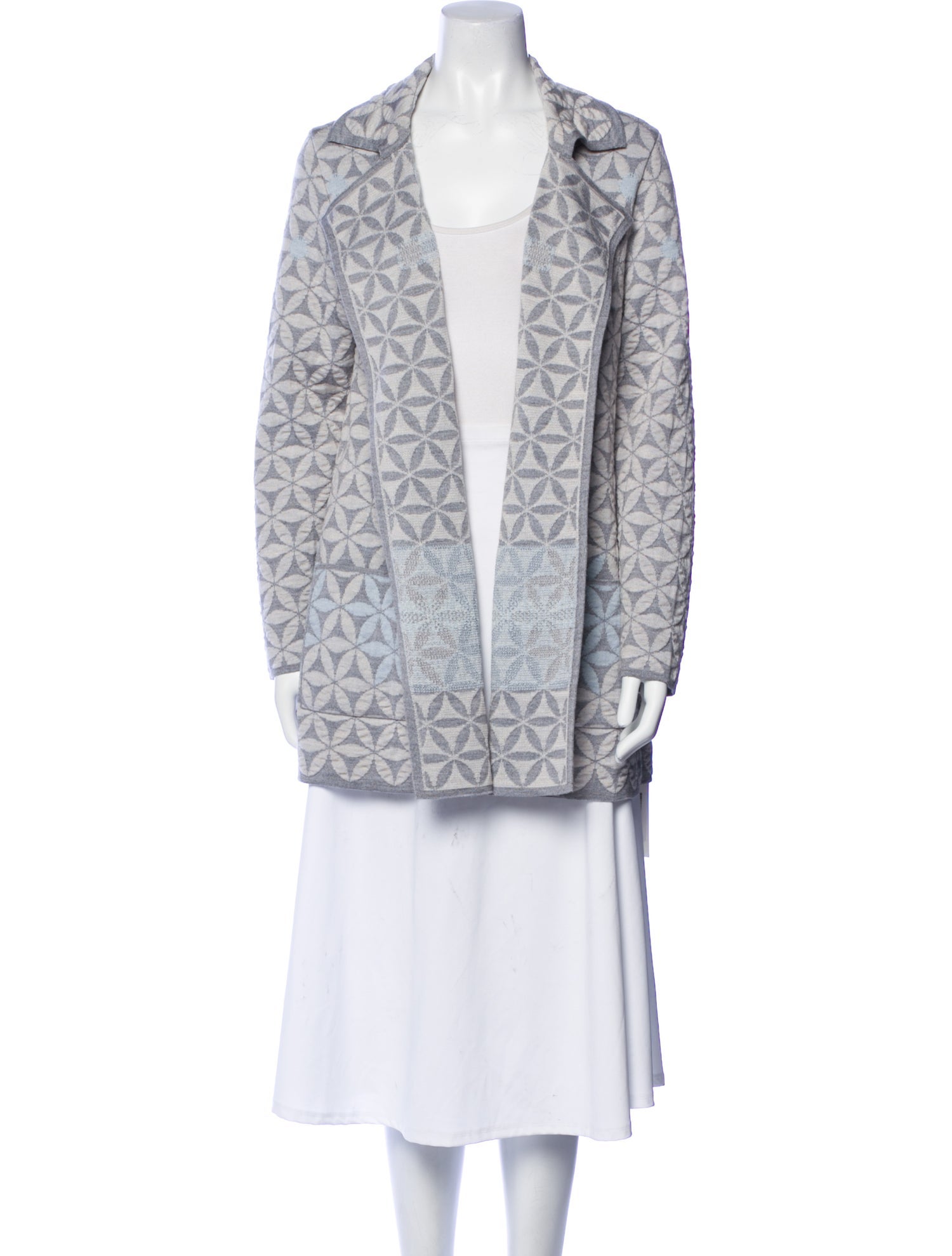 Oleana Merino Wool Floral Print Sweater