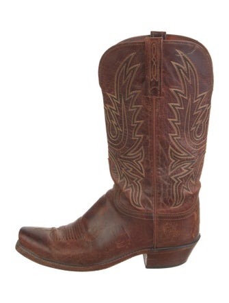 1883 by Lucchese Leather Embroidered Accent Western Boots