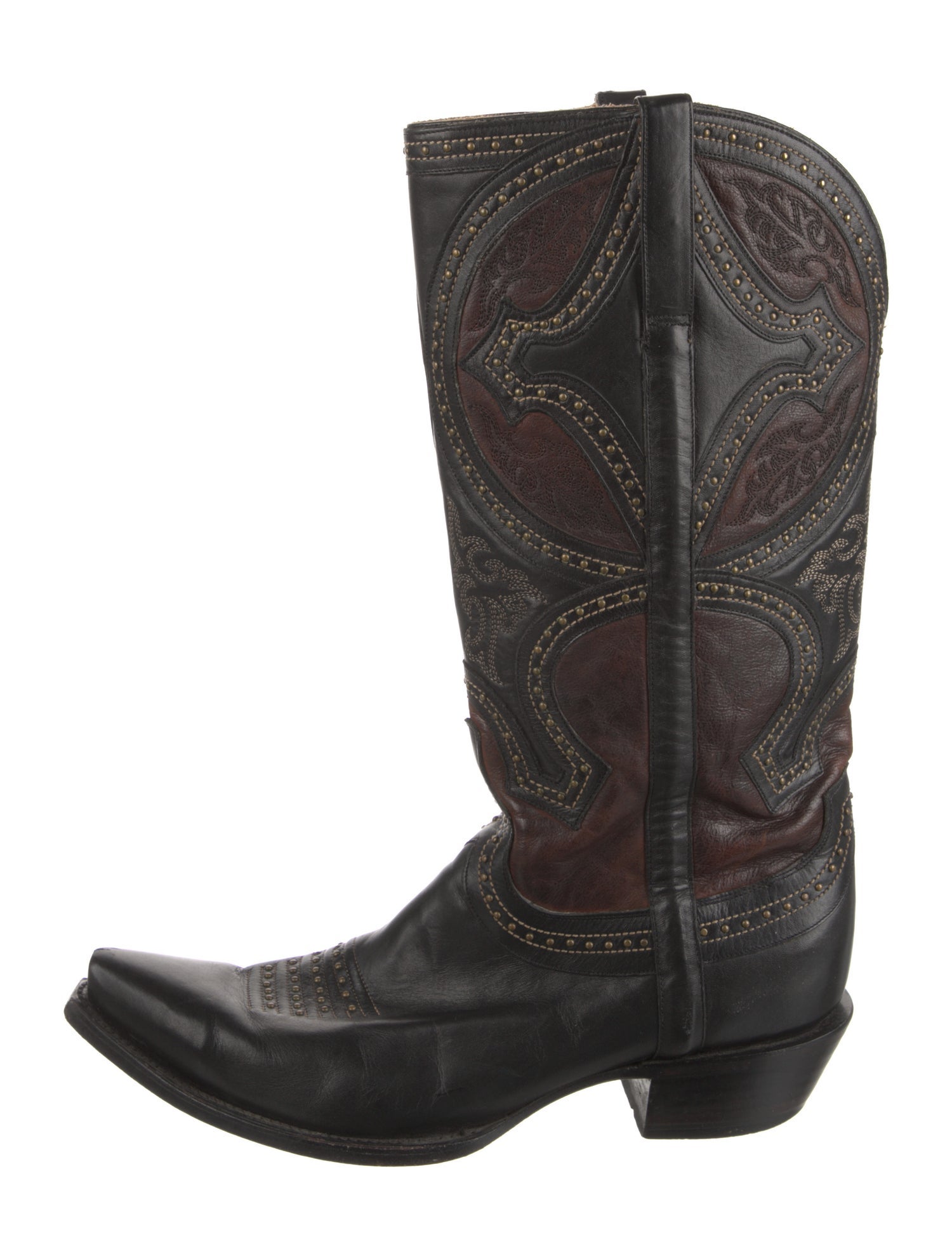 1883 by Lucchese Leather Studded Accents Western Boots