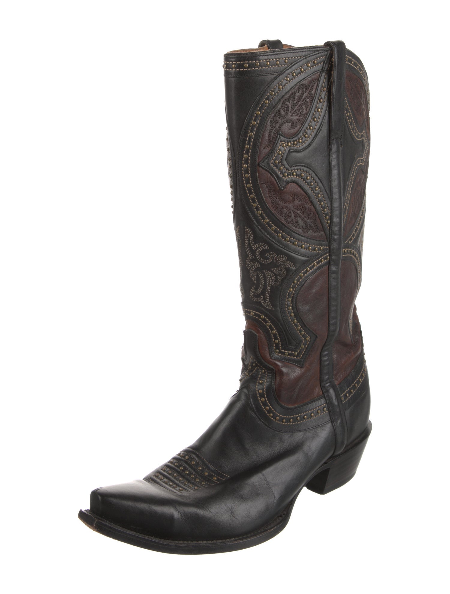 1883 by Lucchese Leather Studded Accents Western Boots