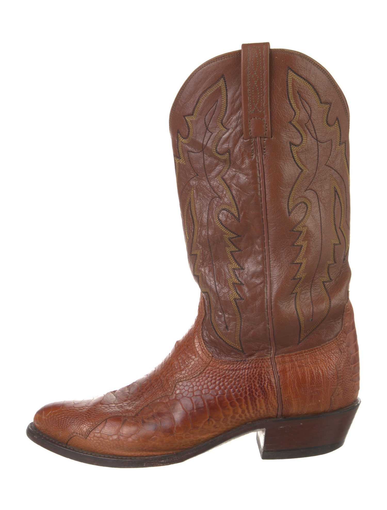 1883 by Lucchese Ostrich Leg Patterned Western Boots