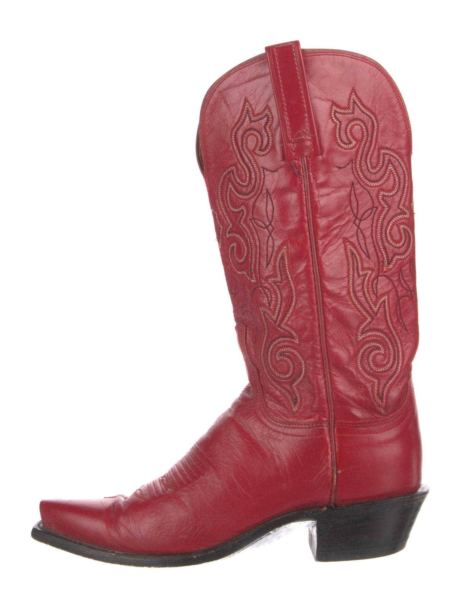 1883 by Lucchese Leather Embroidered Accent Western Boots
