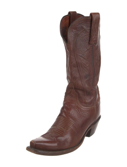 1883 by Lucchese Leather Embroidered Accent Western Boots