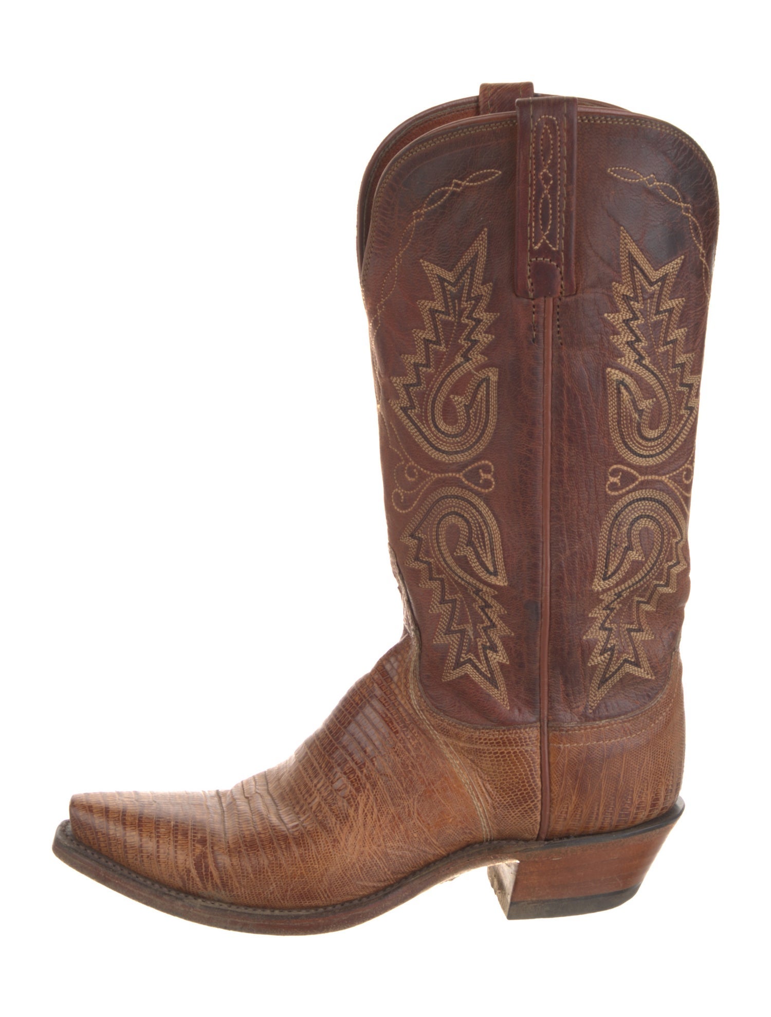 1883 by Lucchese Leather Printed Western Boots