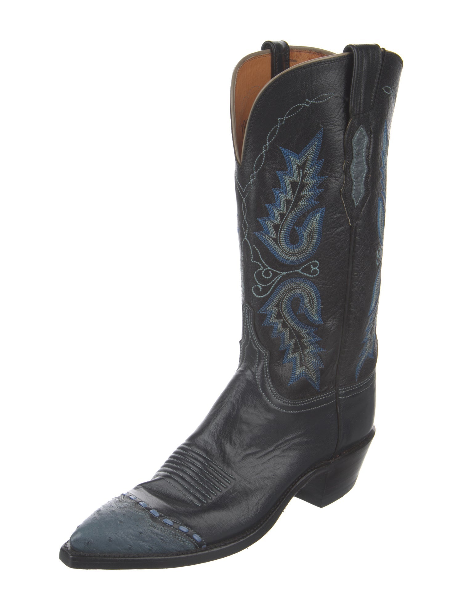 1883 by Lucchese Leather Embroidered Accent Western Boots w/ Tags