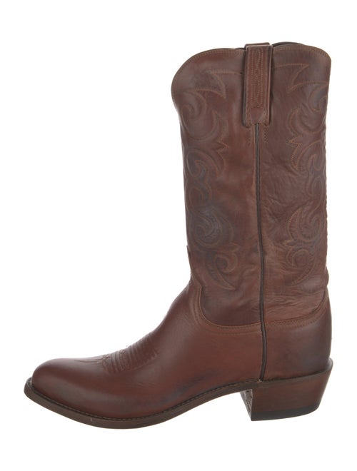 1883 by Lucchese Leather Embroidered Accent Western Boots