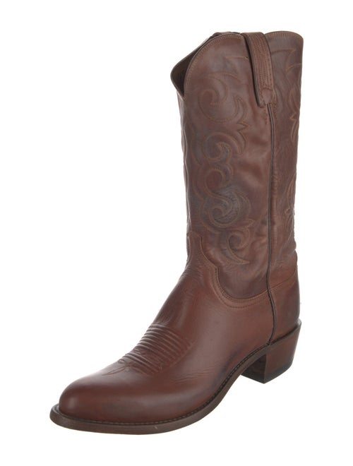1883 by Lucchese Leather Embroidered Accent Western Boots