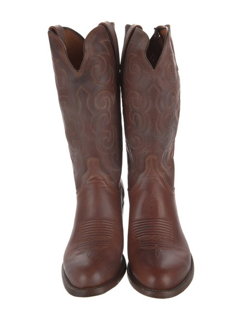 1883 by Lucchese Leather Embroidered Accent Western Boots