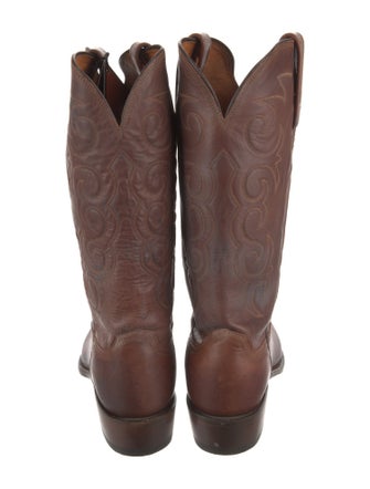 1883 by Lucchese Leather Embroidered Accent Western Boots
