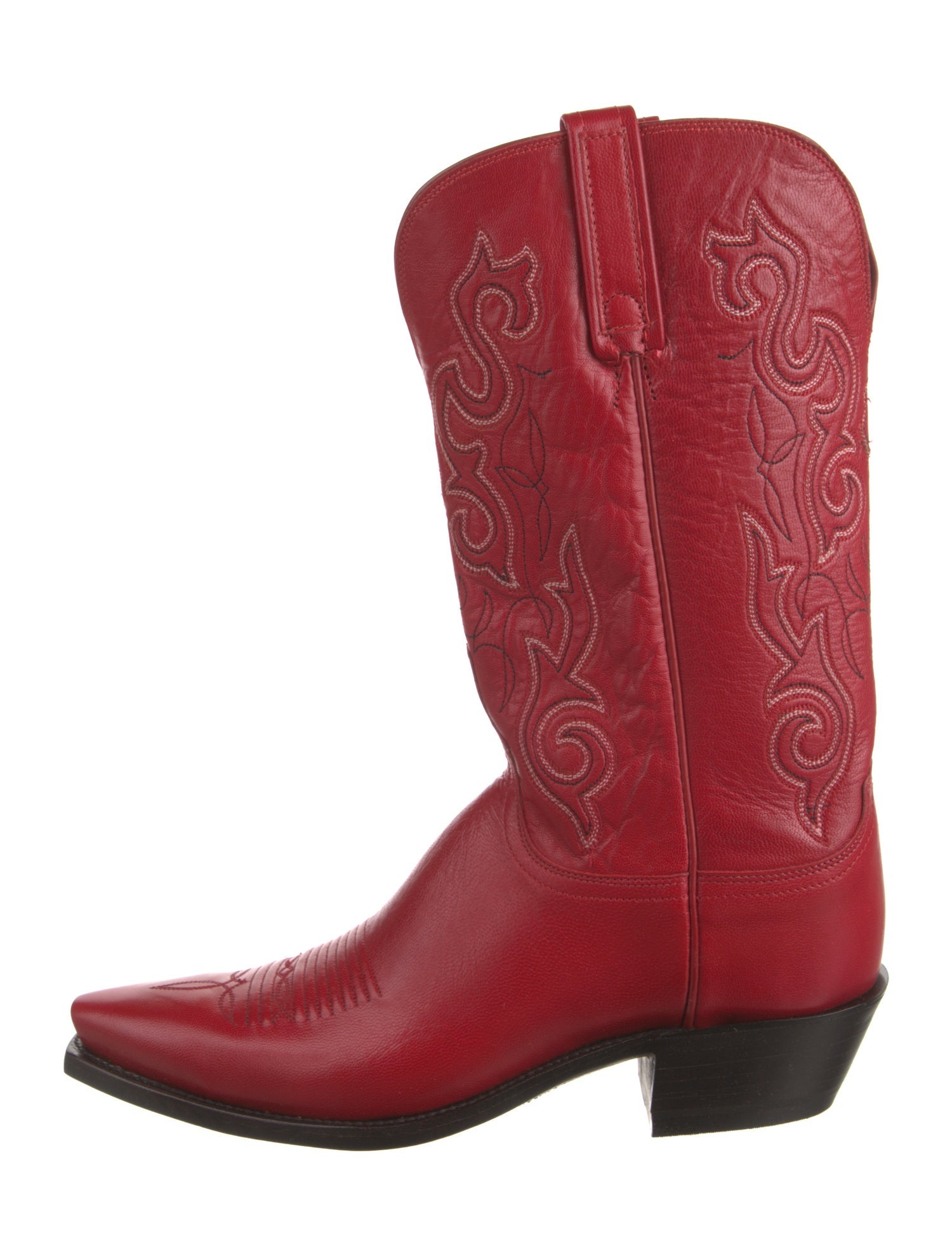 1883 by Lucchese Leather Colorblock Pattern Western Boots