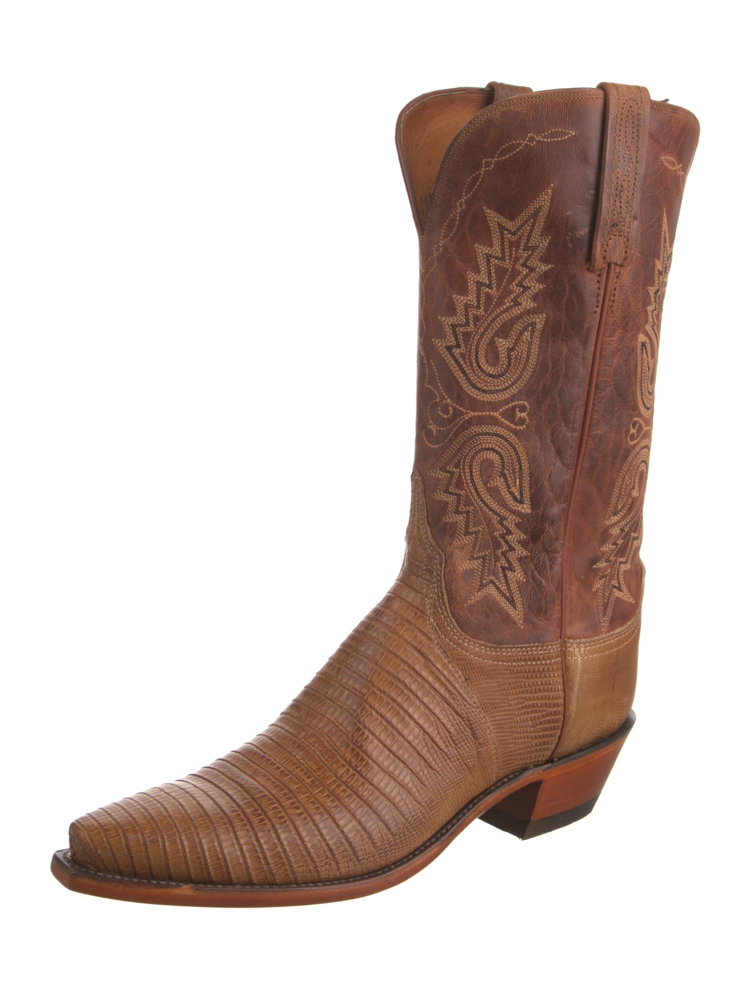 1883 by Lucchese Leather Embroidered Accent Western Boots