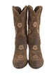 1883 by Lucchese Suede Floral Print Western Boots