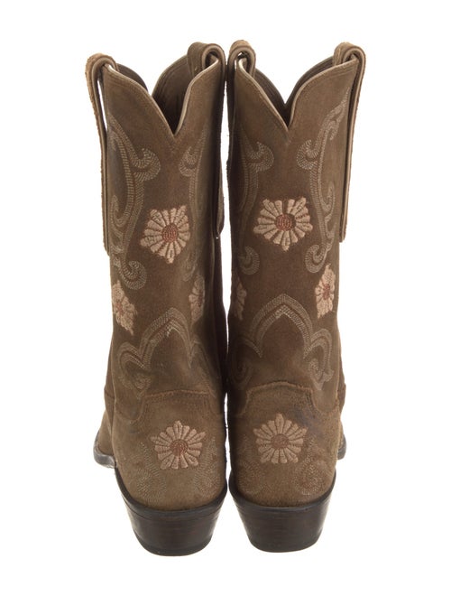 1883 by Lucchese Suede Floral Print Western Boots