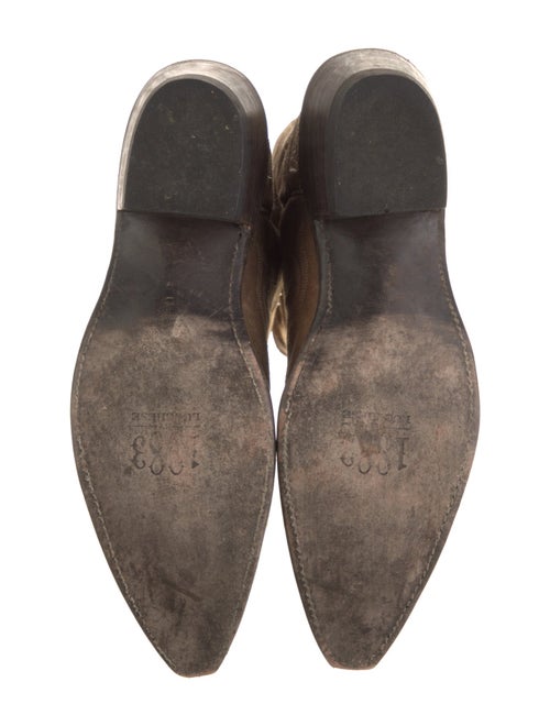 1883 by Lucchese Suede Floral Print Western Boots