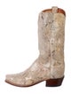 1883 by Lucchese Suede Animal Print Western Boots