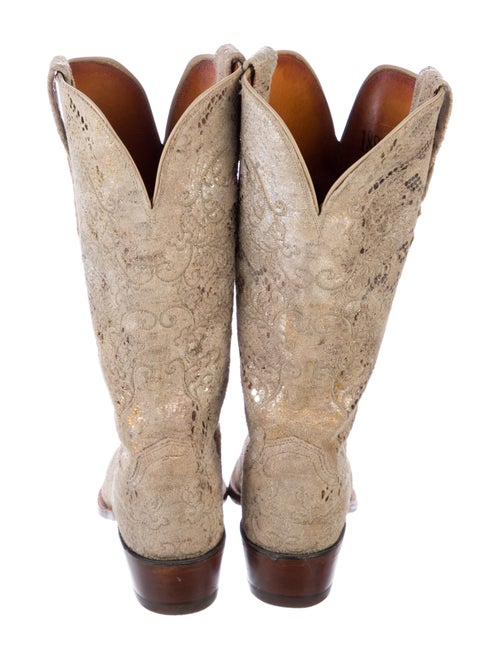 1883 by Lucchese Suede Animal Print Western Boots