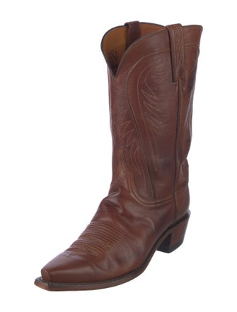 1883 by Lucchese Leather Embroidered Accent Western Boots