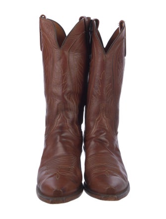 1883 by Lucchese Leather Embroidered Accent Western Boots