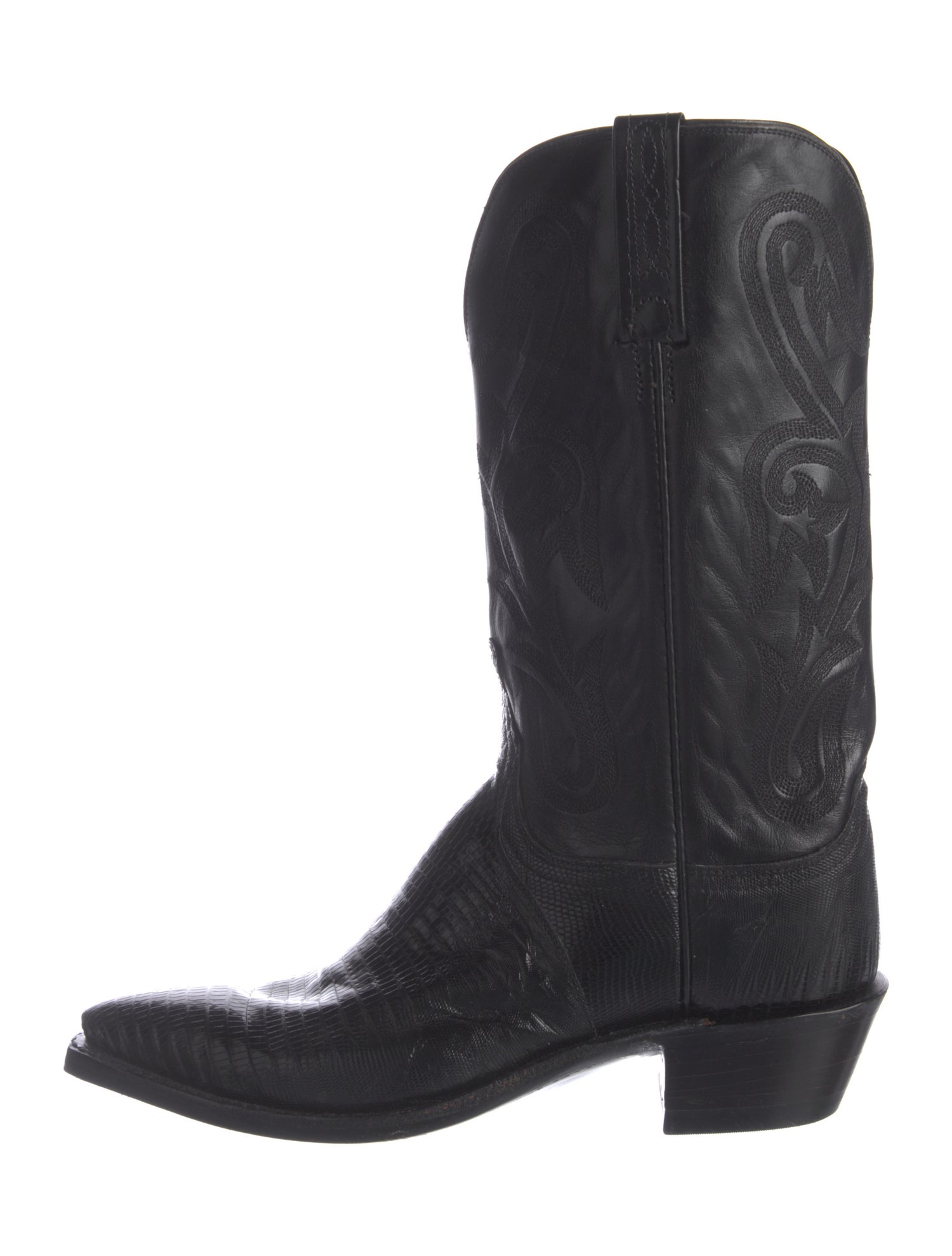 1883 by Lucchese Leather Striped Western Boots