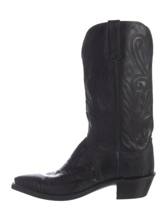 1883 by Lucchese Leather Striped Western Boots