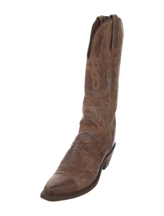 1883 by Lucchese Leather Embroidered Accent Western Boots