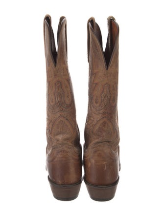 1883 by Lucchese Leather Embroidered Accent Western Boots