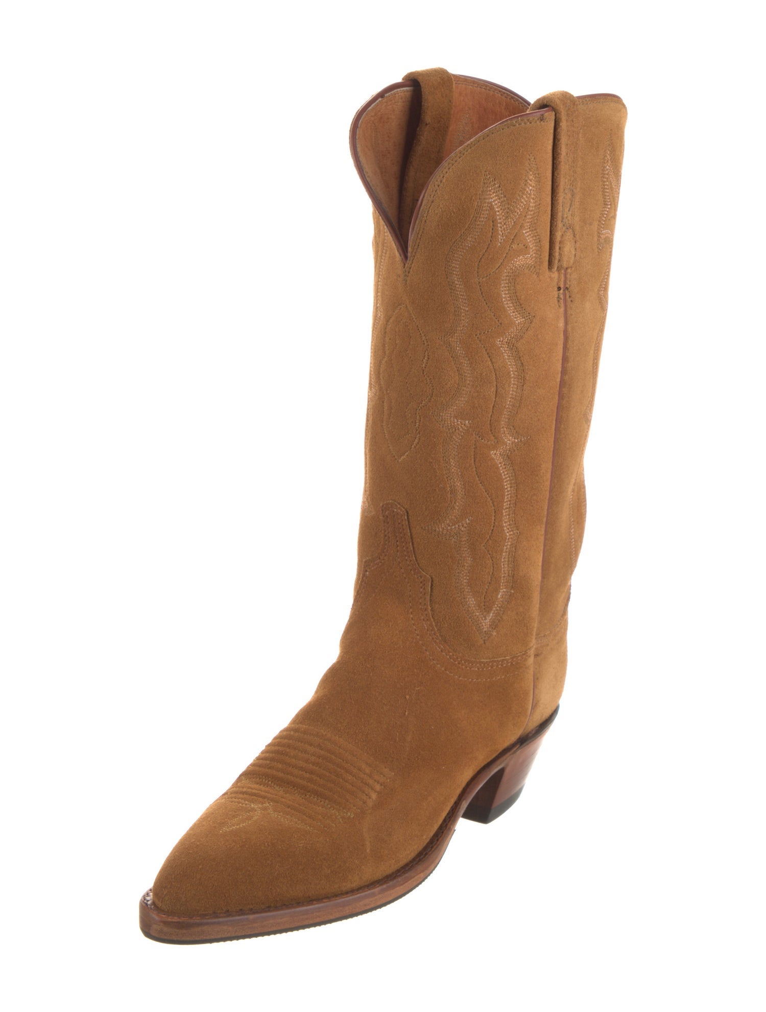 1883 by Lucchese Leather Embroidered Accent Western Boots