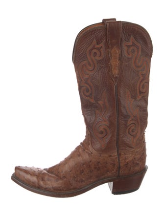 1883 by Lucchese Leather Patterned Western Boots