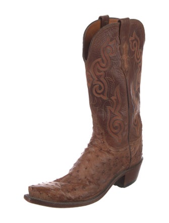 1883 by Lucchese Leather Patterned Western Boots