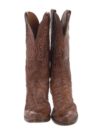1883 by Lucchese Leather Patterned Western Boots