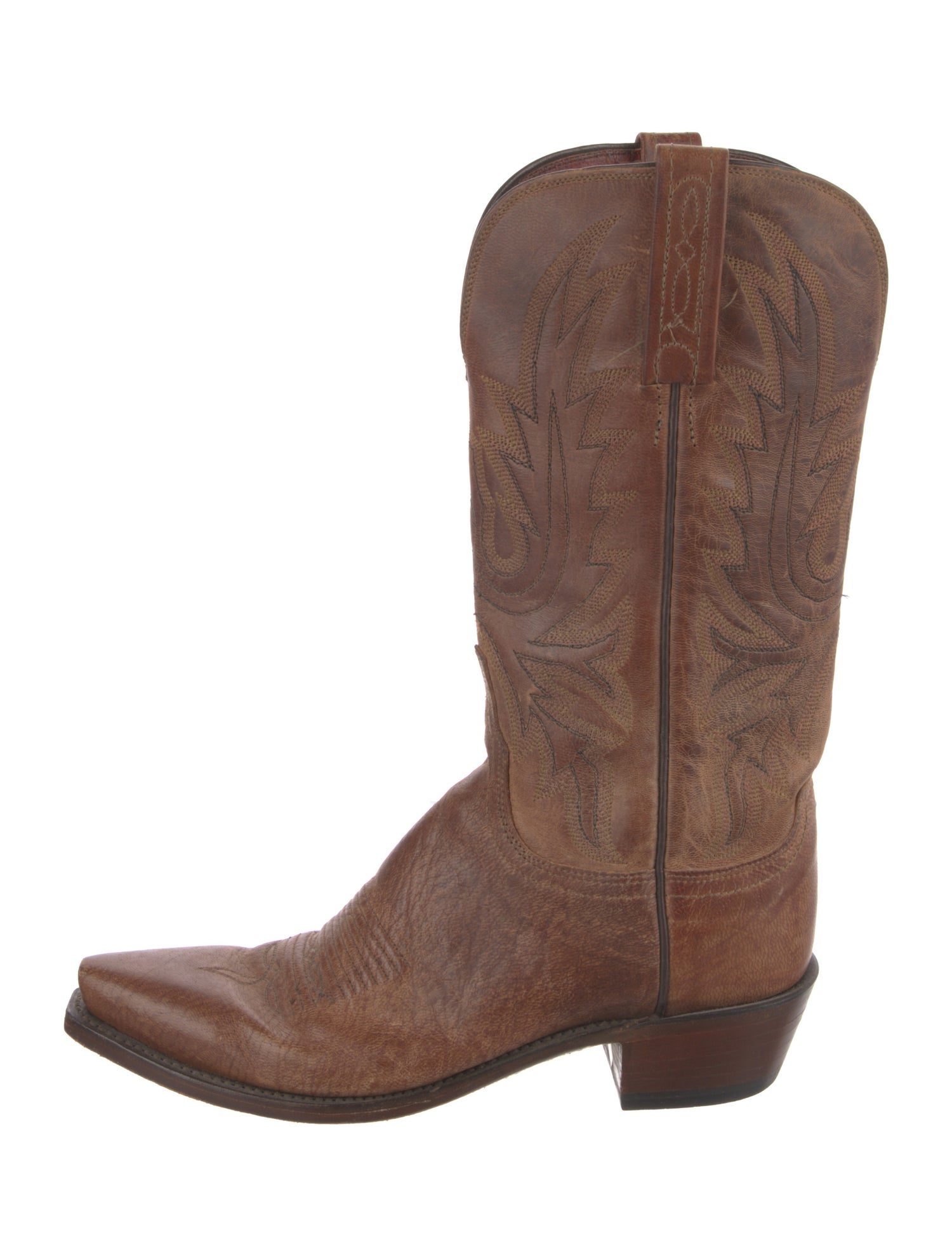 1883 by Lucchese Leather Embroidered Accent Western Boots