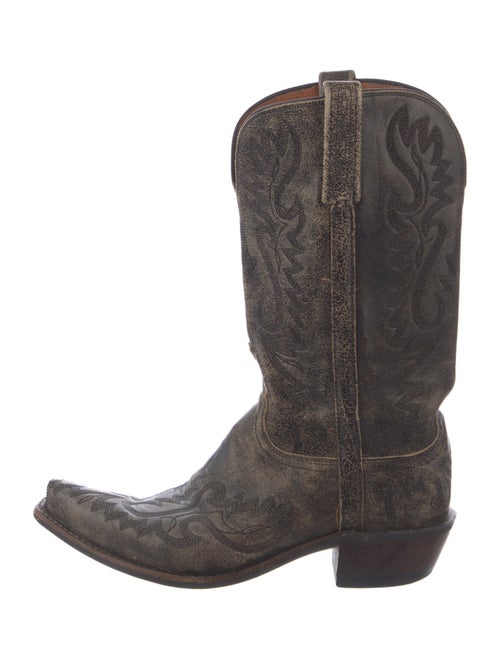 1883 by Lucchese Leather Embroidered Accent Western Boots