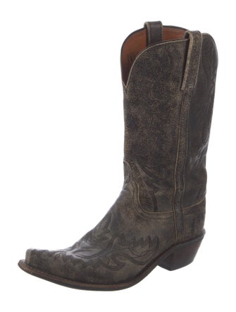 1883 by Lucchese Leather Embroidered Accent Western Boots