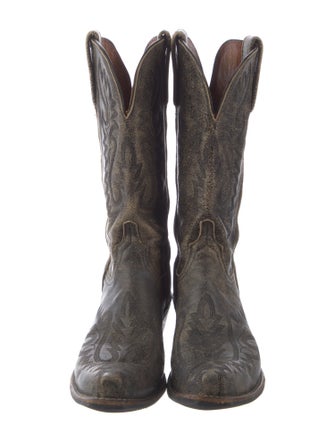 1883 by Lucchese Leather Embroidered Accent Western Boots