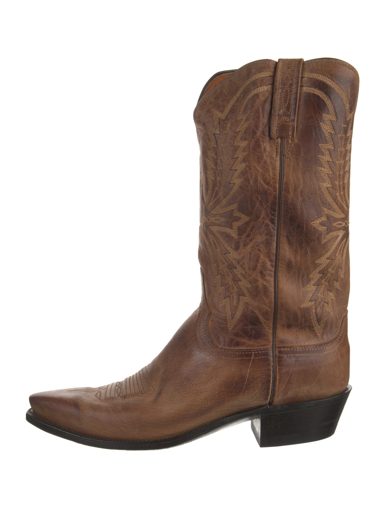 1883 by Lucchese Leather Patterned Western Boots