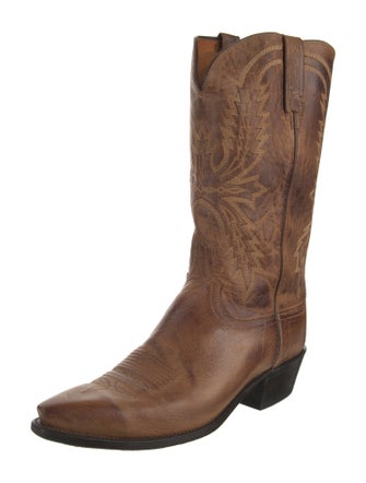 1883 by Lucchese Leather Patterned Western Boots