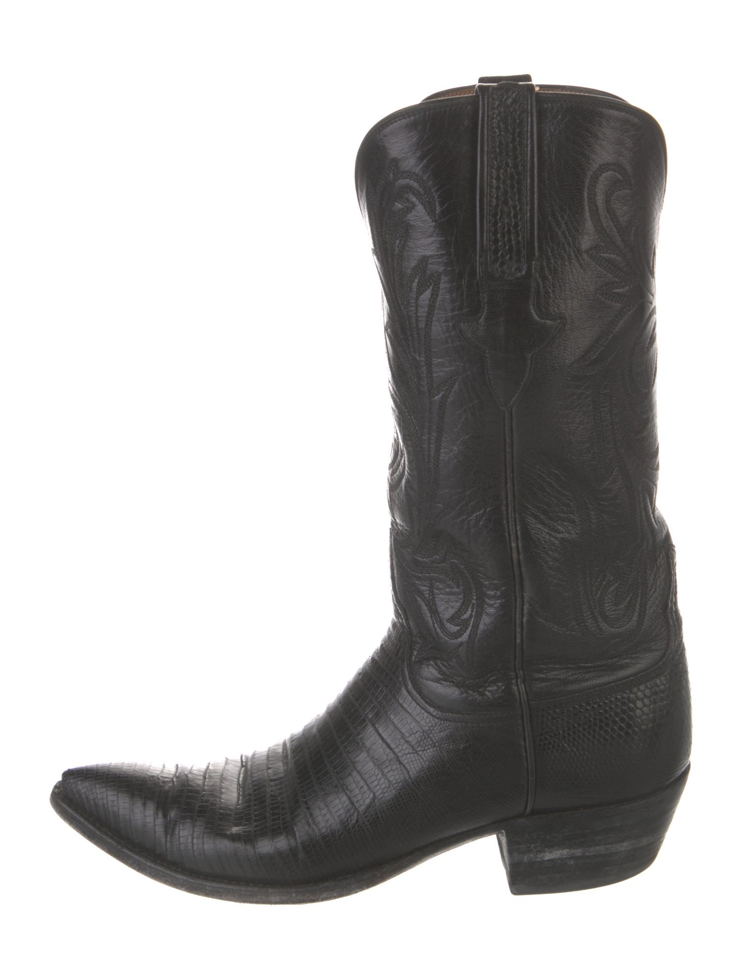 1883 by Lucchese Leather Embroidered Accent Western Boots